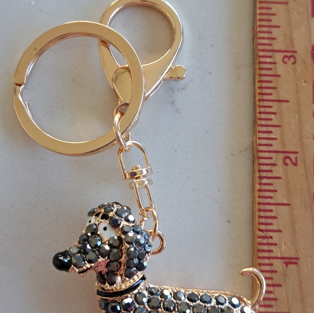 Sale-Dachsund Sparkle Keychain, NEW - Picture 4 of 4